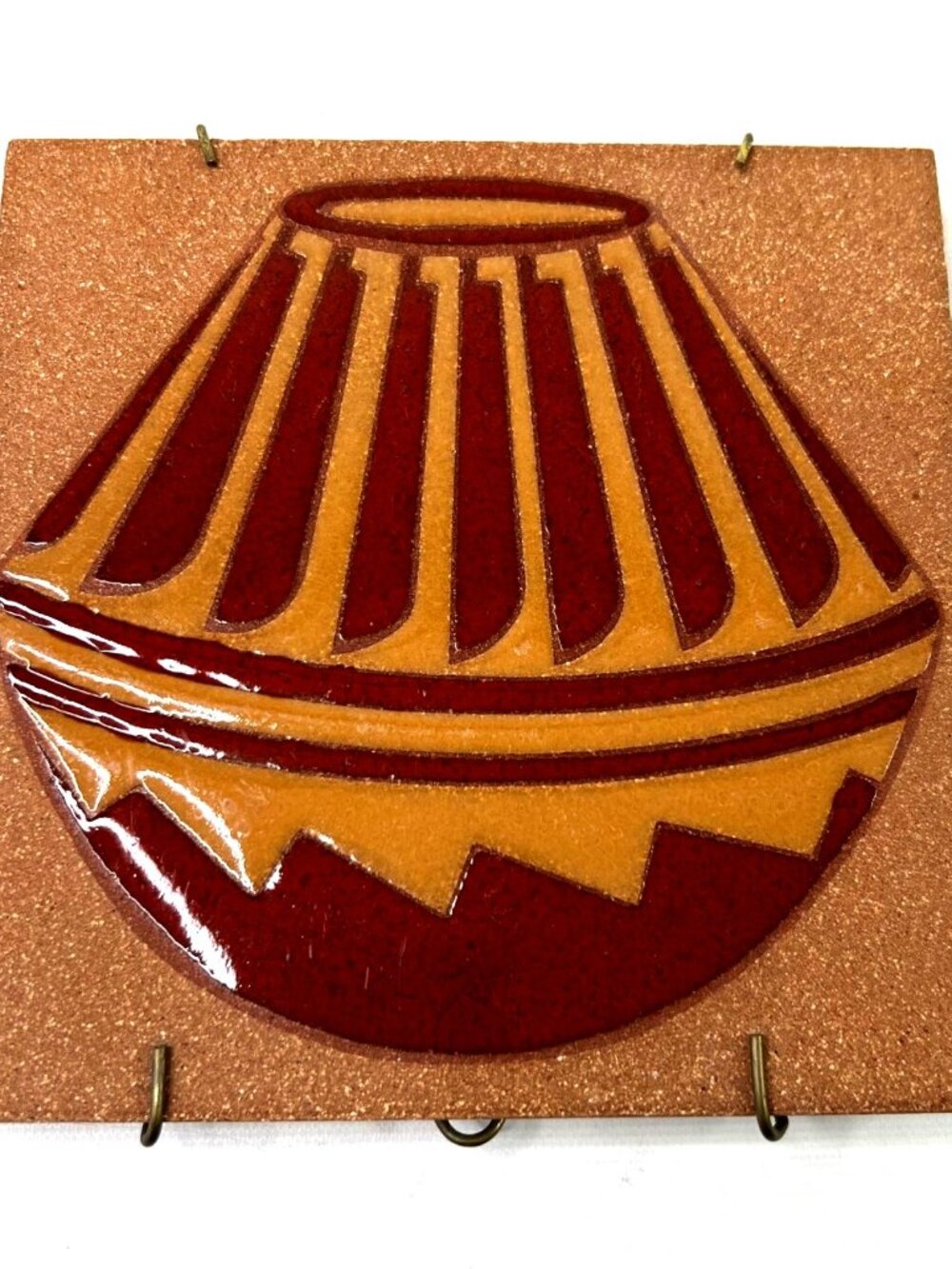 Decorative Tile Hand Painted by Ceramic Galleries Trivet Wall Plaque - Picture 1 of 9